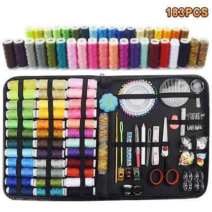 Sewing Kit 183Pcs Portable Mini Premium Travel Home Beginner Emergency AU Stock - Aimall