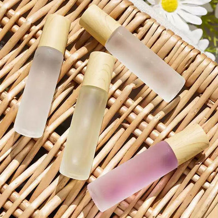 5X10ml Glass Bottle Roller Rollerball Perfume Frosted Essential Oil Roll On Ball - Aimall