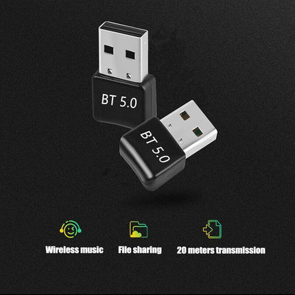 Bluetooth V5.0 Wireless USB Mini Dongle Adapter For Windows Laptop PC Universal - Aimall
