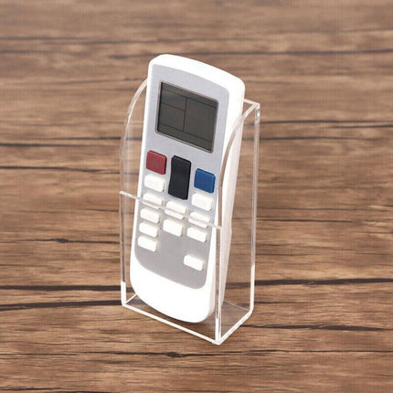 TV Remote Control Holder Wall Mount Clear Acrylic Organizer Stand Box Storage - Aimall
