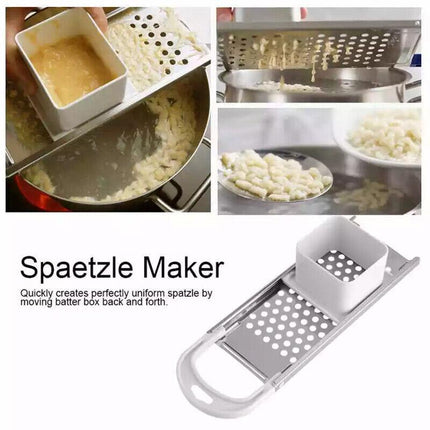 Blade Stainless Steel Spaetzle Maker Egg Tool Dumpling Pasta Hopper Noodle Press - Aimall