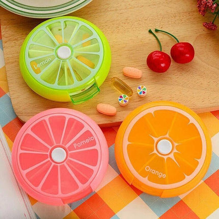 Weekly 7 Day Pill Organiser Case Box Tablet Medicine Dispenser Holder Case Round - Aimall