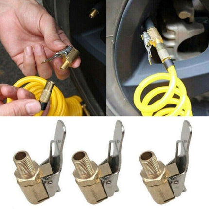 2PCS 8MM Car Tyre Wheel Tire Air Chuck Inflator Pump Valve Clip Connector Adapte - Aimall