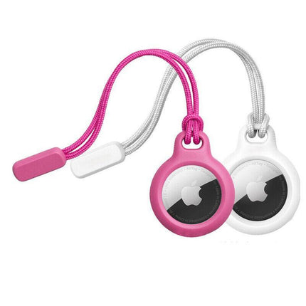 For Apple AirTag Air Tag Lanyard Case Protector Protective Cover Shell Key Chain - Aimall