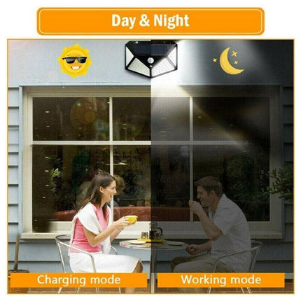 100 LED Motion Solar Light Sensor Wall Lights Outdoor Security Safety Home Lamp - Aimall