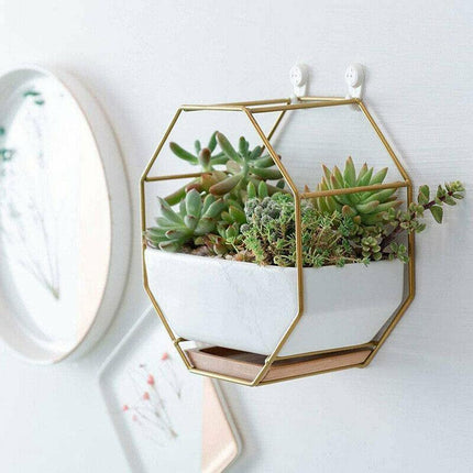 Flower Plant Pot Indoor Outdoor Garden Wall Hanging Succulent Planter Pot Vase A - Aimall