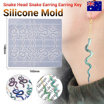 1X Silicone Snake Earring Resin Epoxy Mold Jewelry Pendant Eardrop Casting Mould - Aimall