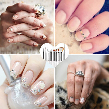 30pcs DIY Nail Art Painting Drawing Design Brushes Dotting Pen Tool Pen kit AUS - Aimall