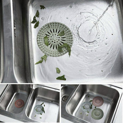 Silicone Drain Cover Sink Catcher Hair Stopper Plug for Bathroom Floor Laundry - Aimall