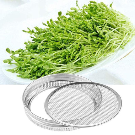 Metal Mesh Screen Sprouting Strainer Lid Filter Cover For Wide Mouth Mason Jar - Aimall