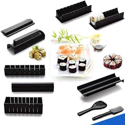 13PCS DIY Sushi Maker Making Kit Rice Roller Mold Set for Beginners Kitchen Tool - Aimall