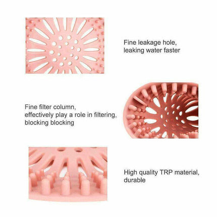 Silicone Drain Cover Sink Catcher Hair Stopper Plug for Bathroom Floor Laundry - Aimall
