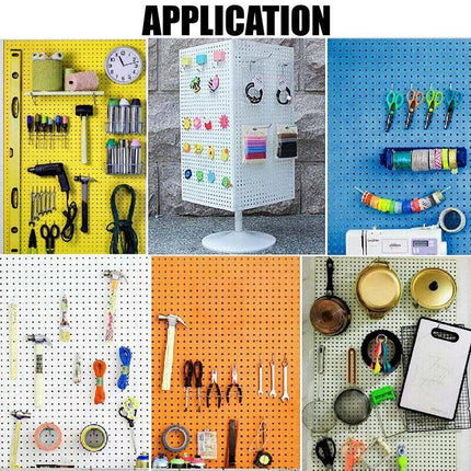 100x Pegboard Hooks Metal Panel Valcano Peg Board hook Steel 50 100 150 200 mm - Aimall