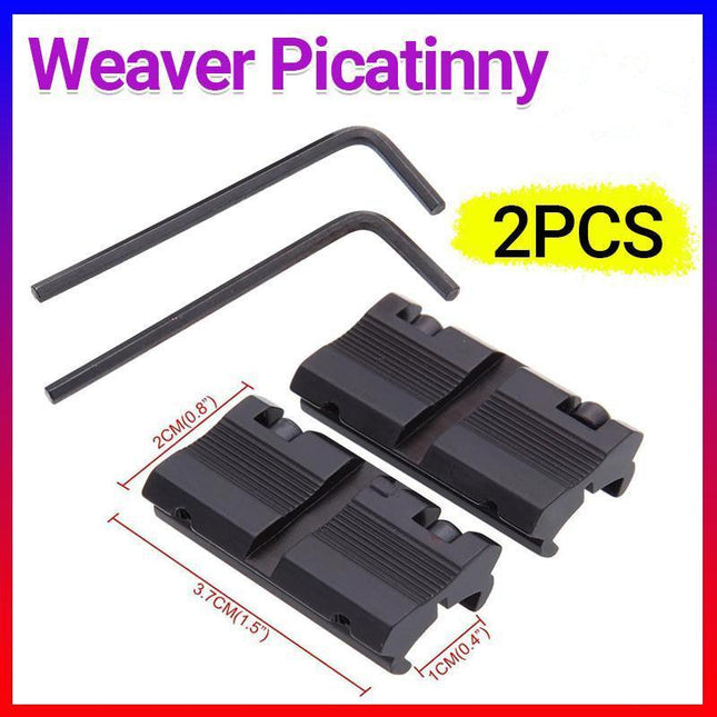 2PCS/Pack Tactical 11mm Dovetail to 20mm Weaver Picatinny Rail Adapter Mount AU - Aimall