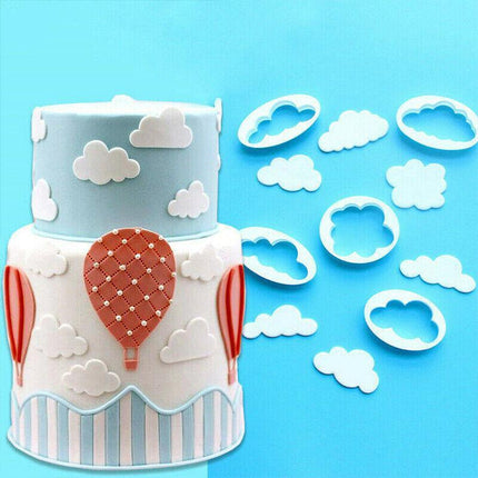 5PCS Clouds Shape Biscuit Cookie Cutter Fondant Cake Decor Baking Mold Tool AU - Aimall