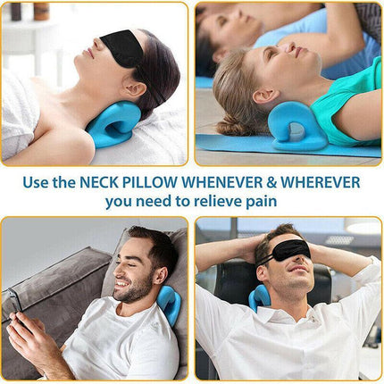 Cervical Traction Pillow, Neck Stretcher Device - Neck Pain,Headaches,TMJ Relief - Aimall