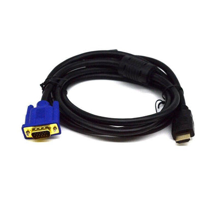 HDMI Male to VGA Male Cable Adapter Monitor Lead HD 15Pin 1080P Converter Laptop - Aimall