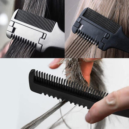 Professional Hairdressers Razor Comb Razor DIY Hair Cutting Thinning Trimmer AU - Aimall