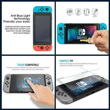 2x For Nintendo Switch Screen Protector 9H Full Cover Tempered Glass AU STOCK - Aimall