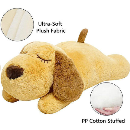 Pet Puppy Cat Soft Plush Toy Heartbeat Sleeping Buddy Dog Behavioral Anxiety Aid - Aimall