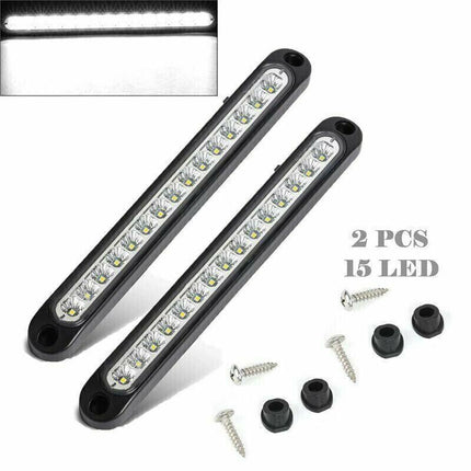 2x 15 LED Tail Light Trailer Truck Caravan UTE Light Reverse Bar Ultra-Slim Lamp - Aimall
