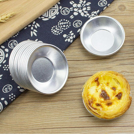 20PCS Egg Tart Mold Aluminum Hot Baking Tools Cupcake Cookie Cake Pudding Mould - Aimall