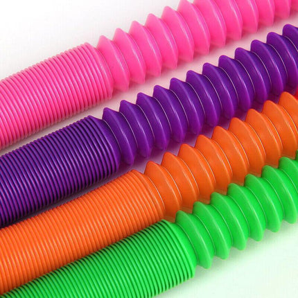 6PCS Fidget Pop Tube Pip Sensory Stress Game Relief Toys Kids Tools Adults Chain - Aimall