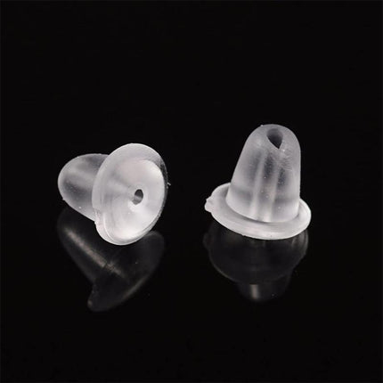 Pack of 100 x Rubber Earring Back Backs Backing Backings Stops 5mm Findings - Aimall