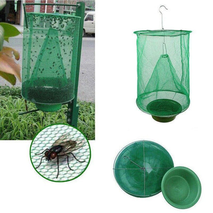 Reusable 6 Pack Fly Trap Insect Killer Net Cage Trap Ranch Pest Hanging Catcher - Aimall