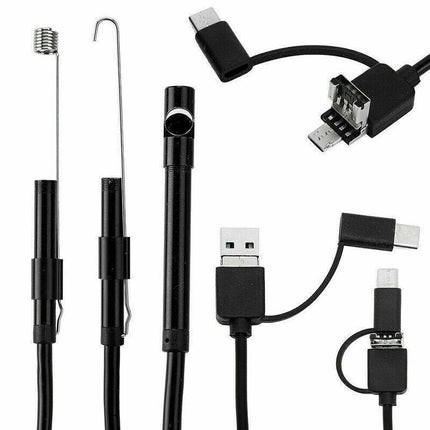 Waterproof HD Endoscope USB Type-C Borescope Inspection Snake Camera For Android - Aimall
