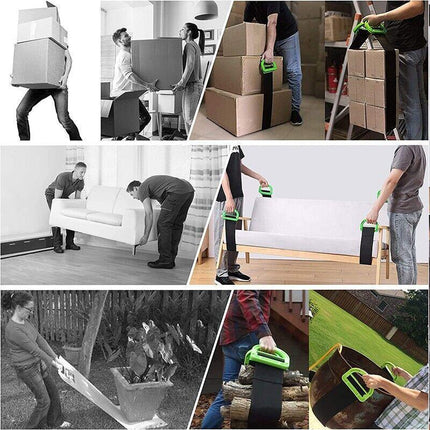 Lifting & Moving Strap Furniture Carrying Belt Heavy Moving Rope w/Bulky Handle - Aimall