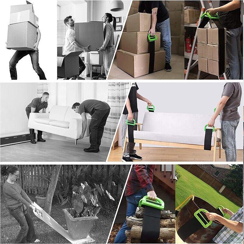 Get Moving Rope Lifting & Moving Strap Furniture Carrying Belt Heavy Moving Rope W ...