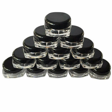 UP 200pc 3g Sample Bottle Cosmetic Makeup Jar Pot Face Cream Lip Balm Containers - Aimall