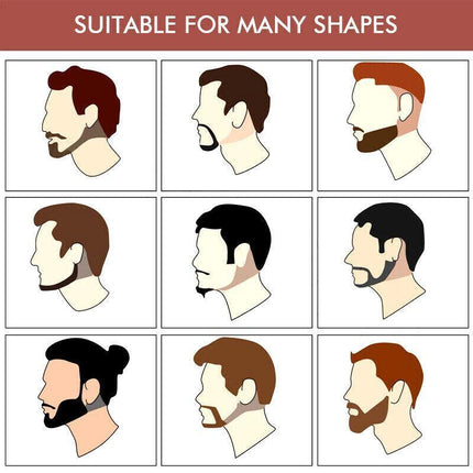 Beard Styling Shaping Template Comb Tool Symmetry Trimming Shaper Stencil - Aimall