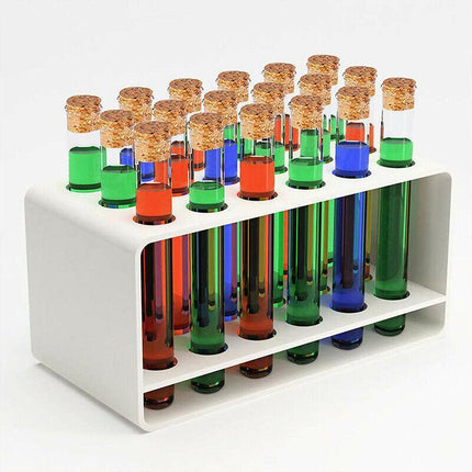 50/100X Clear Plastic Test Tube With Wooden Cork Stopper Wedding Favors Bottles - Aimall