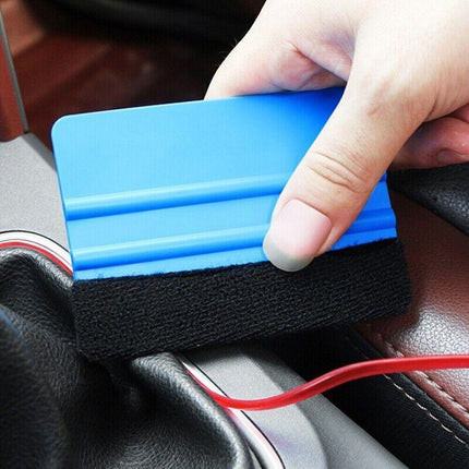 4PCS Car Wrapping Vinyl Squeegee Scraper Tool Wrap Soft Felt Edge Sticker Tools - Aimall