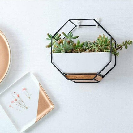 Flower Plant Pot Indoor Outdoor Garden Wall Hanging Succulent Planter Pot Vase A - Aimall