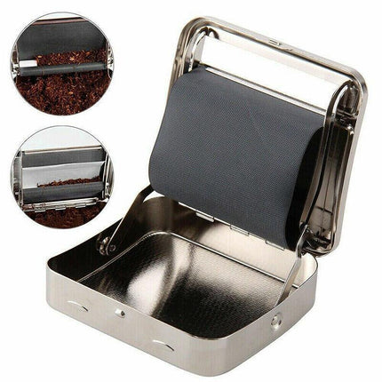 Metal Automatic Cigarette Tobacco Roller Roll Rolling Machine Box Case Maker Tin - Aimall