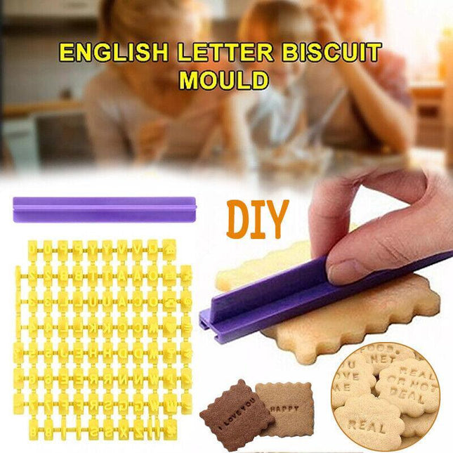 Fondant Cake Alphabet Letter Number Cookies Biscuit Stamp Embosser Molds Cutter - Aimall