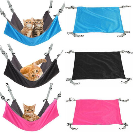 Waterproof Cat Hammock Hanging Bed Double Layer Dual Side Sleep Cage Swing Chair - Aimall