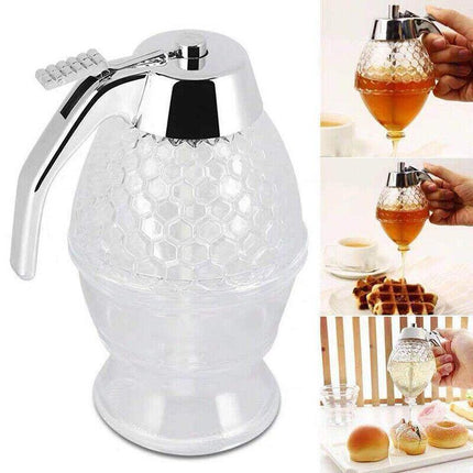 Honey Syrup Dispenser Pot stand Jar Bee Hive Trigger Kitchen Pot Premium - AU - Aimall