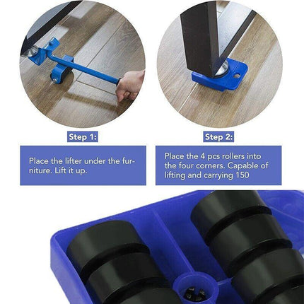Furniture Lifter Heavy Roller Move Tool Set Moving Wheel Mover Sliders Kit AU - Aimall