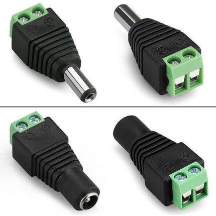 12V DC Power CCTV Camera Male Female Connector Adapter Plug Jack Socket Cable AU - Aimall