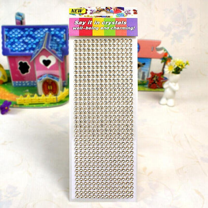 [504pcs] 6mm Acrylic Rhinestone Gems Self Adhesive Sticker Crystals Craft Decal - Aimall