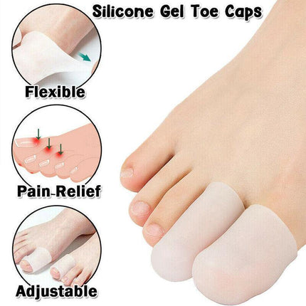 Silicone Toe Sleeve Gel Toe Cap Cover Protector Finger Tube Corn Pain Relief AU - Aimall