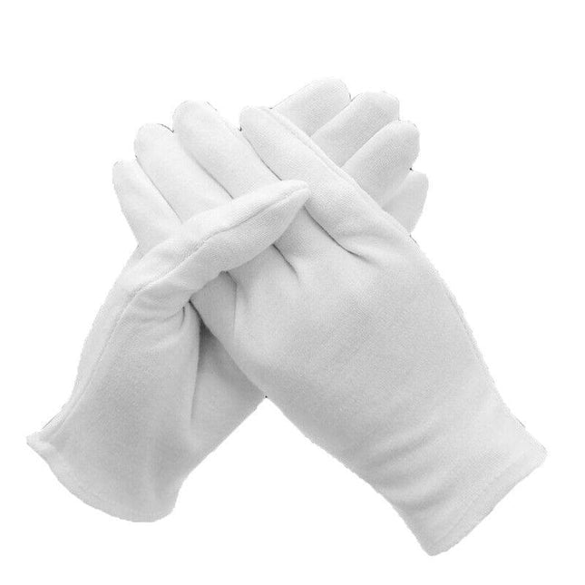 6 Pairs Handling Work Hands Protector Soft Costume Jewellery Cotton White Gloves - Aimall