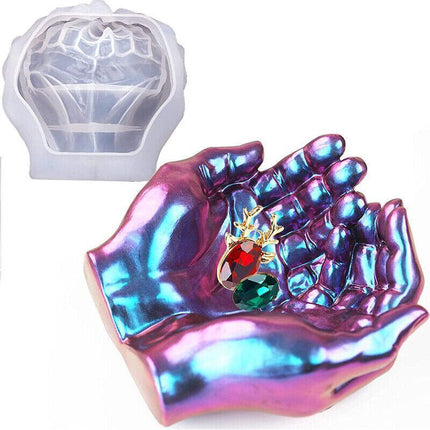 Hand Shape Silicone Ashtray Resin Mold Holder Tray Mould Casting Epoxy Crafts AU - Aimall