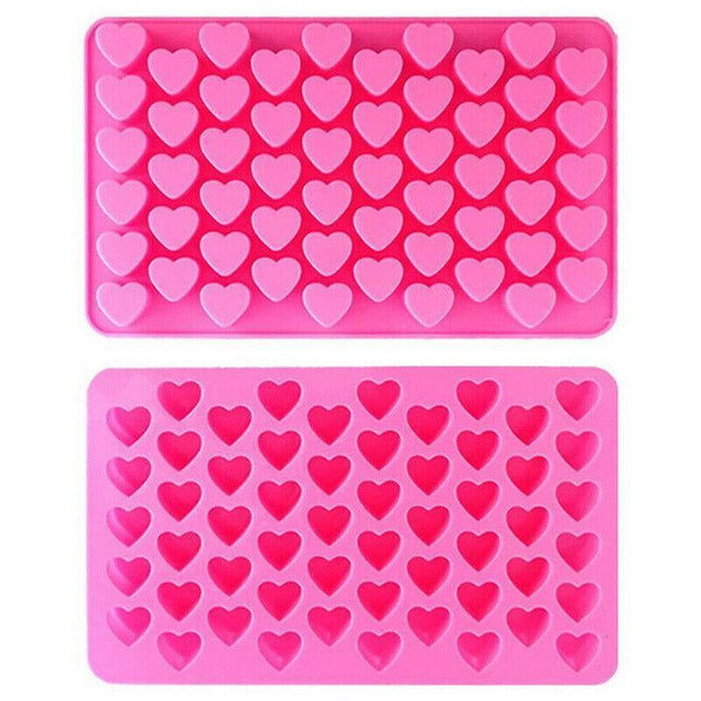 55 Love Heart Silicone Mould Chocolate Mold Candy Gummy Maker Ice Jelly Tray AU - Aimall