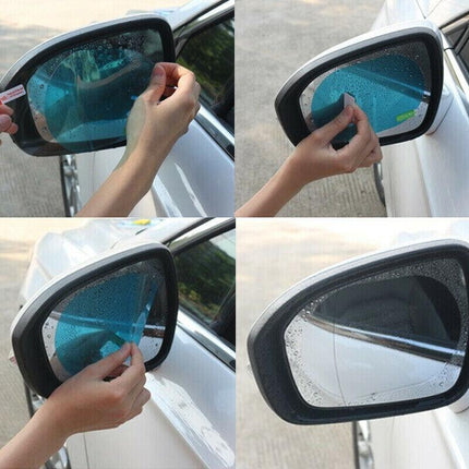 2PCS Fog Anti-glare Car Rearview Mirror Trim Film Cover Rainproof Accessories AU - Aimall