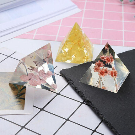 Pyramid Silicone Mold Epoxy Resin Jewelry Making Mould Pendant Craft DIY Supply - Aimall